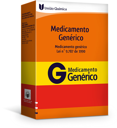 Imagem de embalagem de remédio genérico com rótulo verde e branco